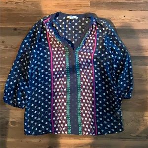 Blue Pattern Top